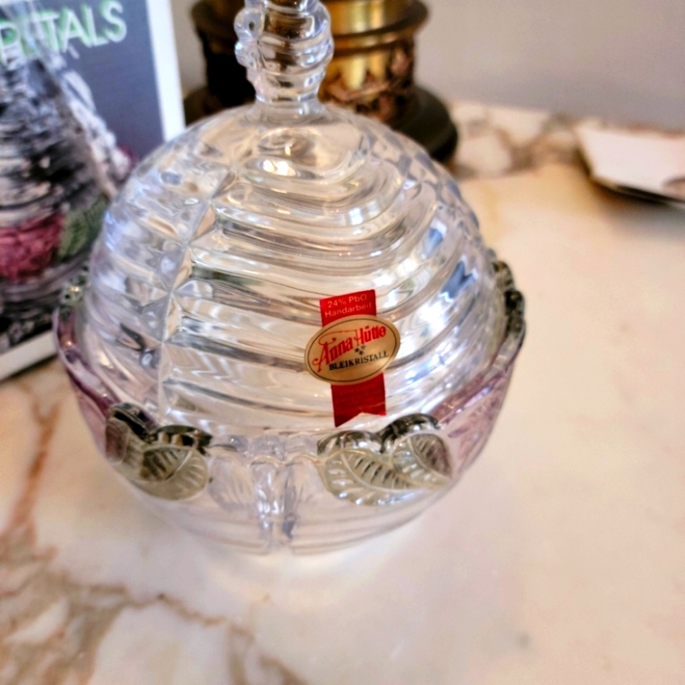Anna Hutte Bleikristall crystal candy dish